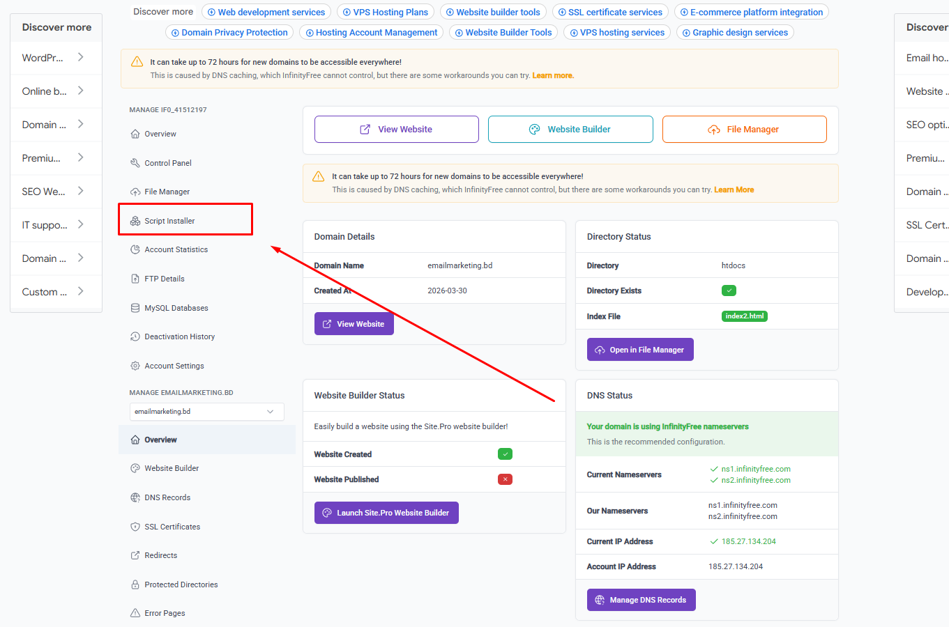 InfinityFree Script Installer