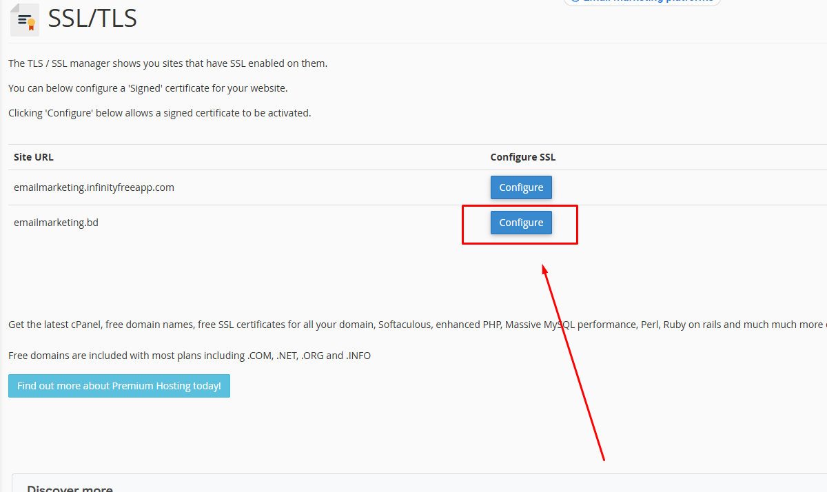 InfinityFree SSL Configure