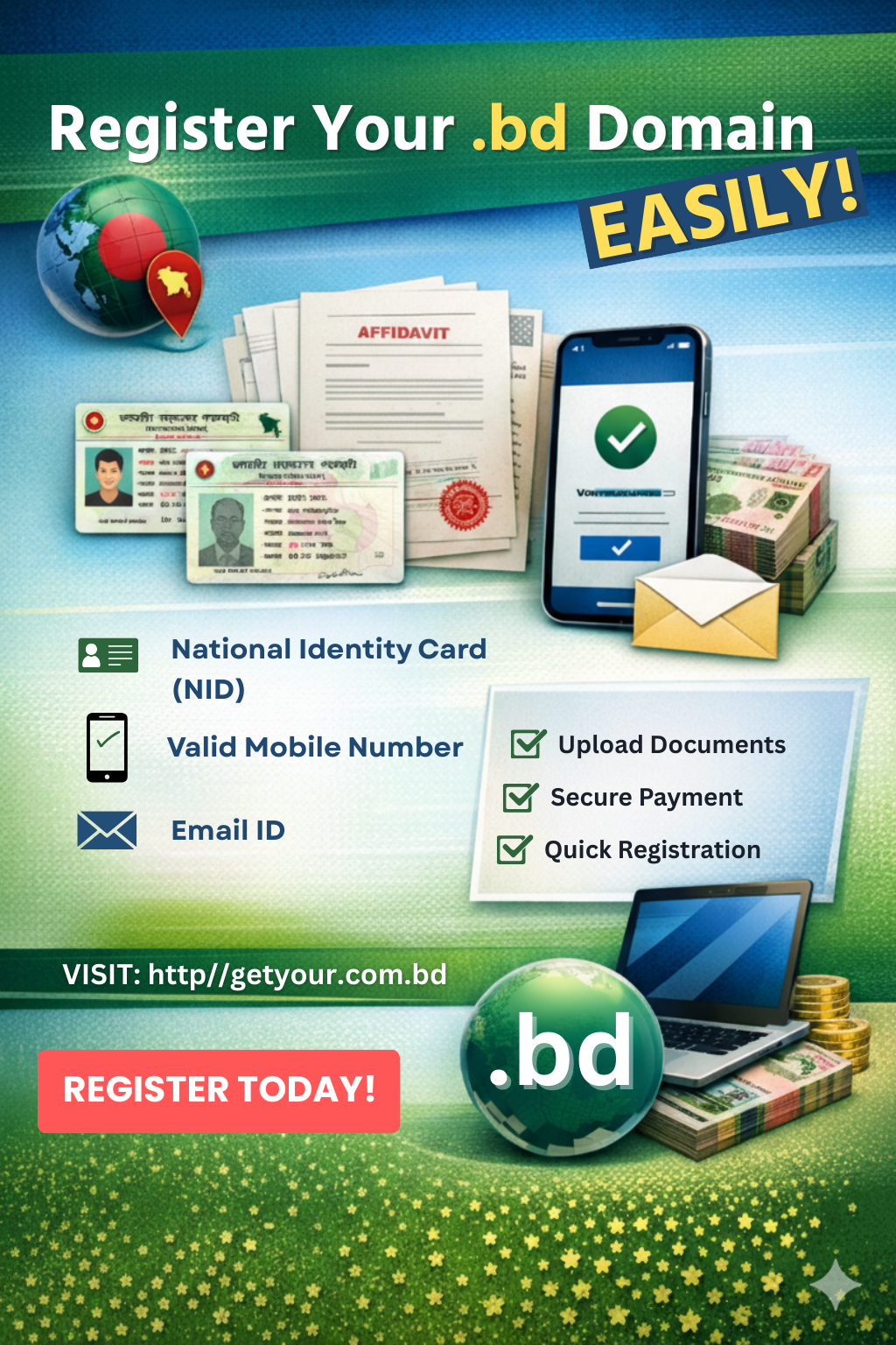 .bd domain requirements