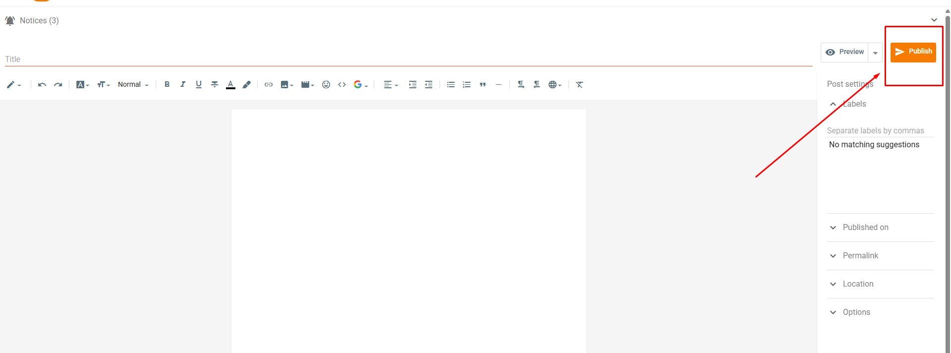 Blogger ওয়েবসাইটে প্রথম বাংলা পোস্ট প্রকাশ
