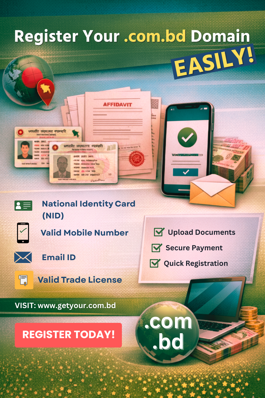 .com.bd domain requirements