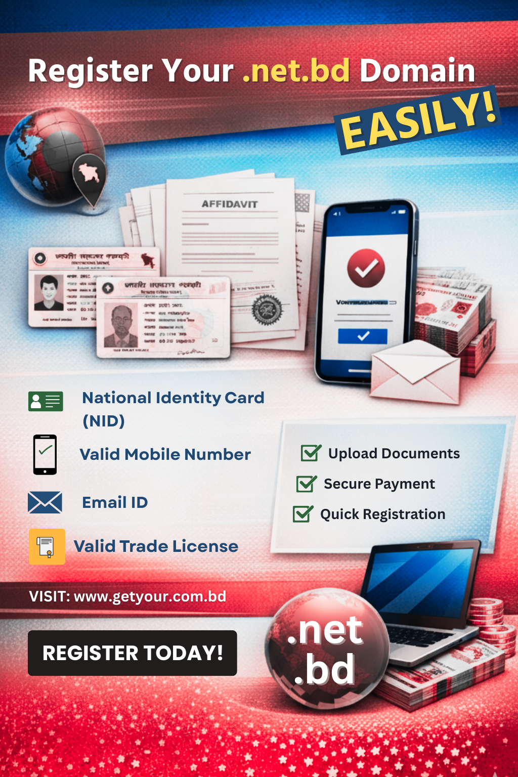 .net.bd domain requirements