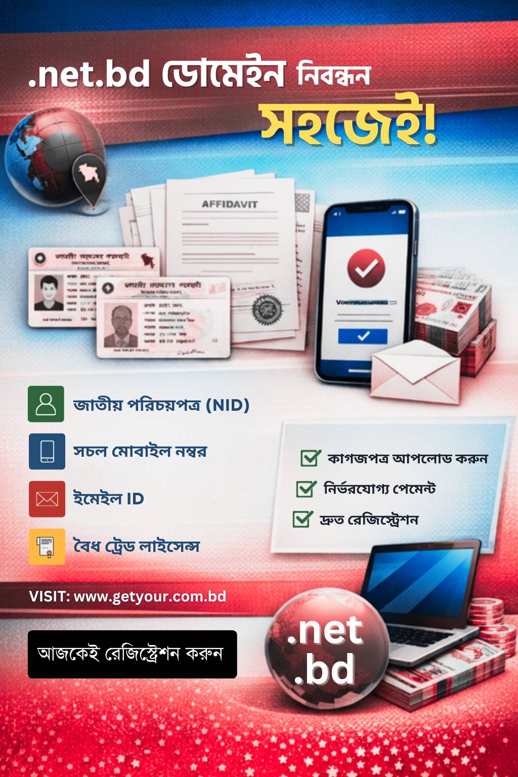 .net.bd domain registration required documents