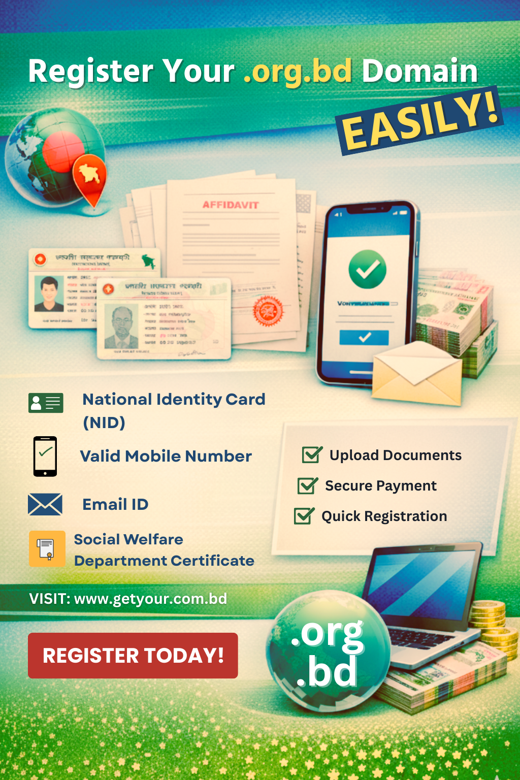 .org.bd domain requirements