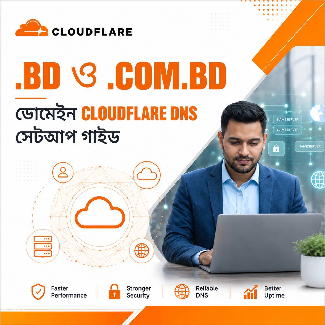 শুরু থেকে শেষ পর্যন্ত: .bd ও .com.bd ডোমেন Cloudflare DNS সেটআপ গাইড