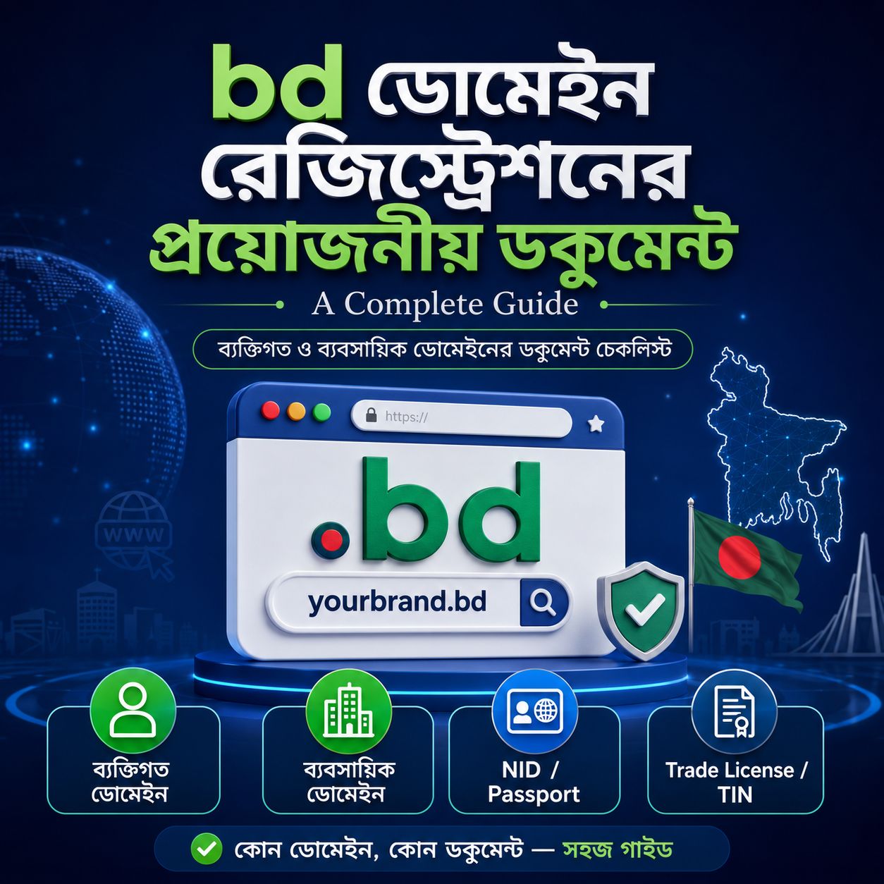 .bd ডোমেইন রেজিস্ট্রেশনের প্রয়োজনীয় ডকুমেন্ট: A Complete Guide